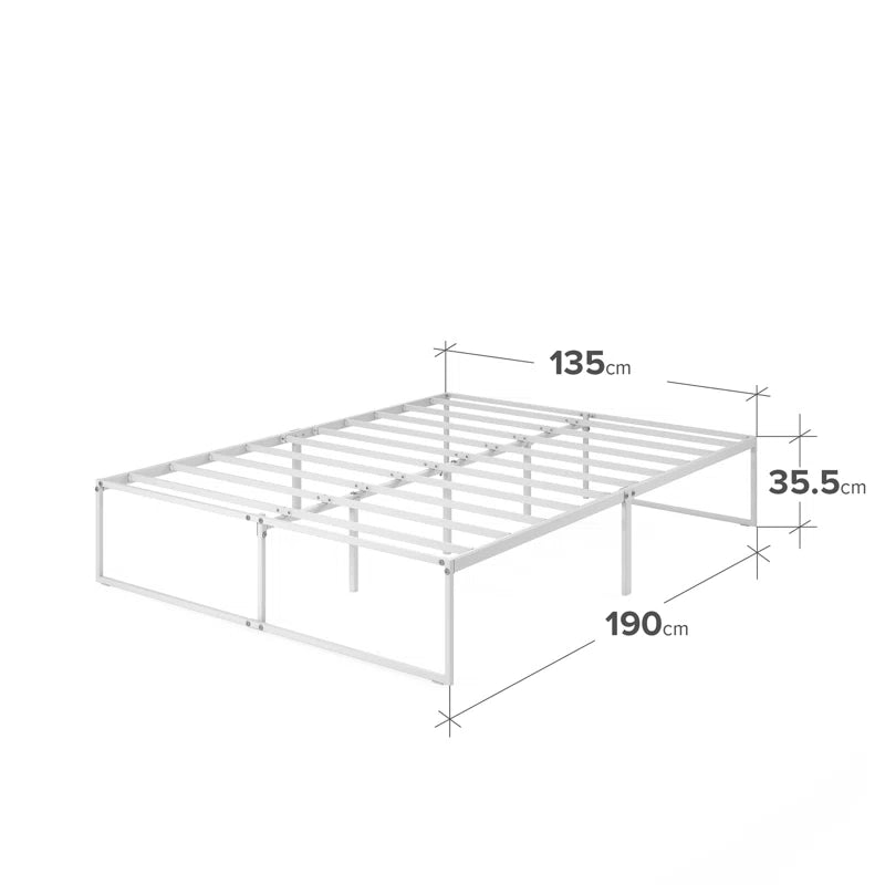 Corbe Modern Metal Bed Frame with Heavy Duty Steel Slat Support