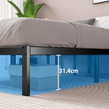 Barbieri Modern Metal Platform Bed Frame with Heavy Duty Steel Slat Support