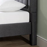Allenwood Upholstered Bed Frame with Button Tufted Headboard