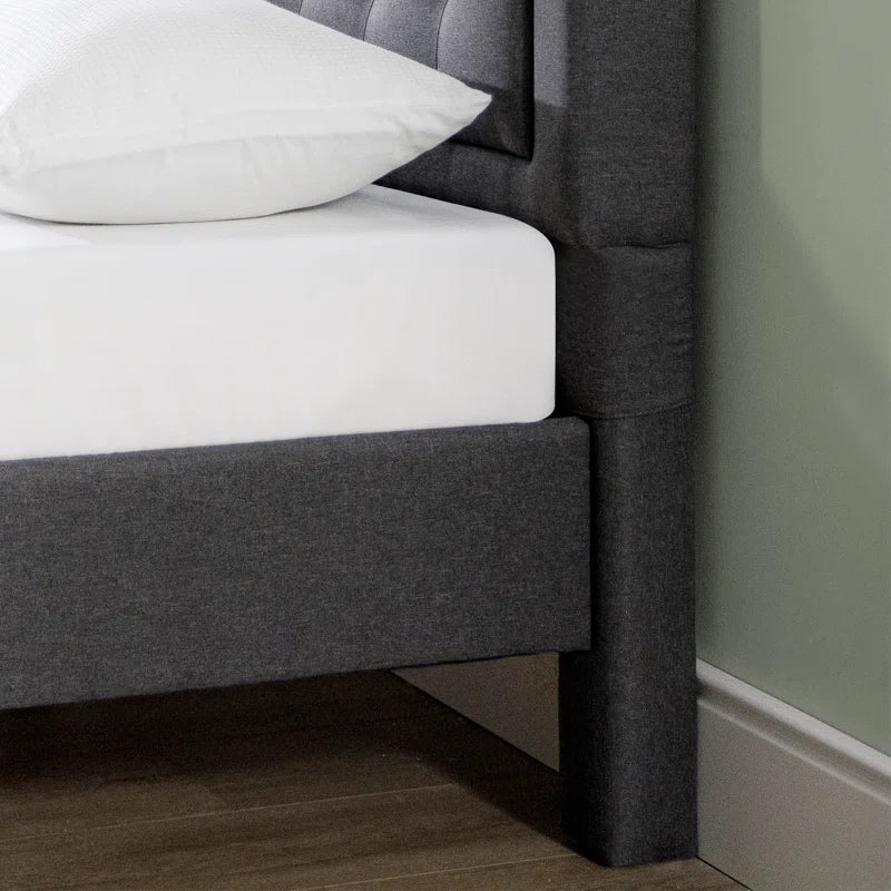 Allenwood Upholstered Bed Frame with Button Tufted Headboard