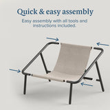 Lizetta Sling Chair - Accent Chari with Plush Foam Cushioning - Durable Steel Frame & Soft Fabric Upholstery - Award-Winning Modern Accent Chair - Easy Assembly