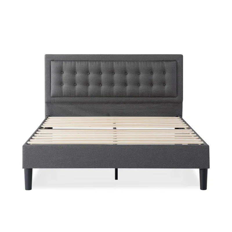 Allenwood Upholstered Bed Frame with Button Tufted Headboard