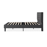 Allenwood Upholstered Bed Frame with Button Tufted Headboard