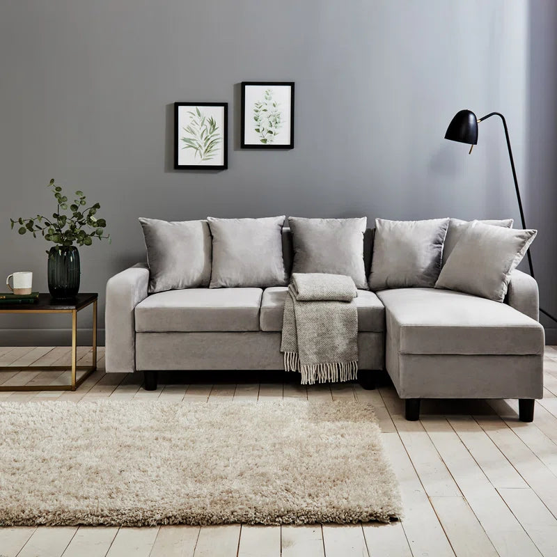 Mitzi 3 Seater Velvet Corner Sectional