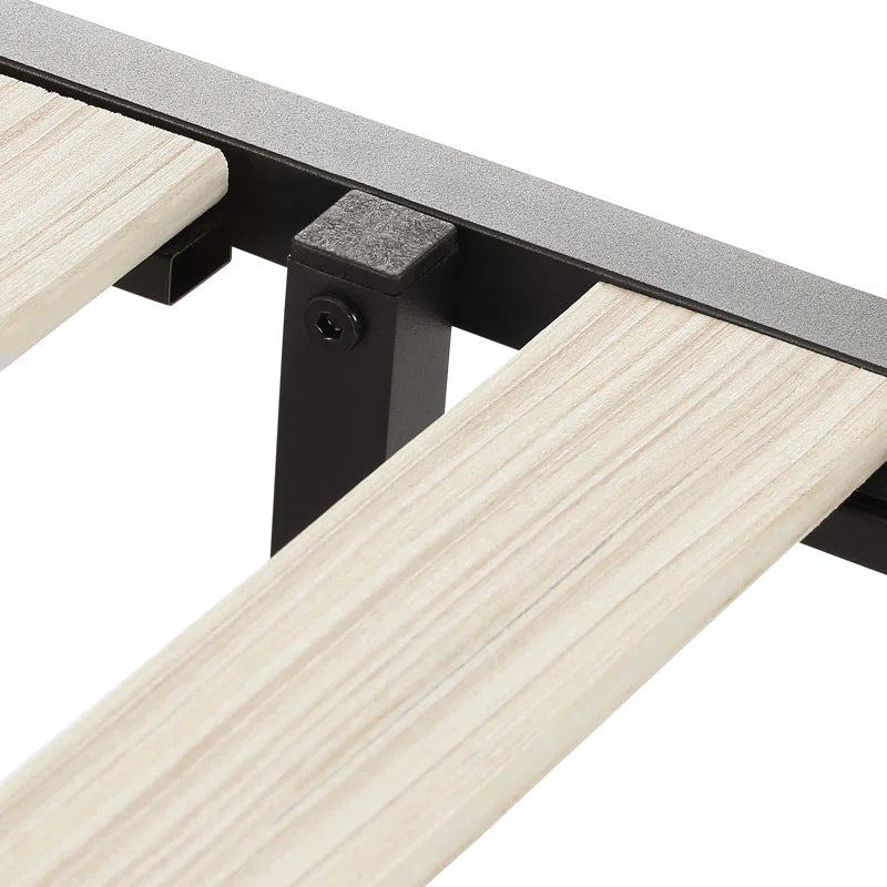 Dekker Metal Platform Bed with Wooden Slat Support 25Cm/10In Height