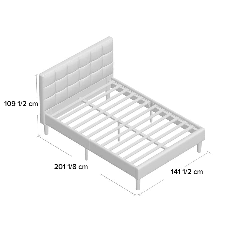 Cardington Upholstered Bed Frame with Square Tufted Headboard