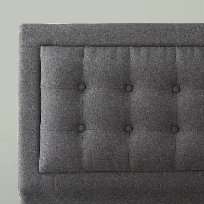 Allenwood Upholstered Bed Frame with Button Tufted Headboard