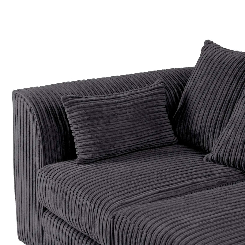 Moana 3 - Piece Upholstered Corner Sofa Chaise with Ottoman