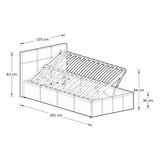 Basso Upholstered Side Lift Ottoman Bed