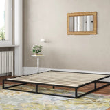 Dekker Metal Platform Bed with Wooden Slat Support 25Cm/10In Height