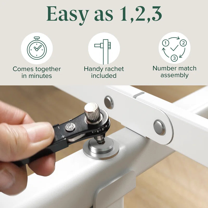 Corbe Modern Metal Bed Frame with Heavy Duty Steel Slat Support