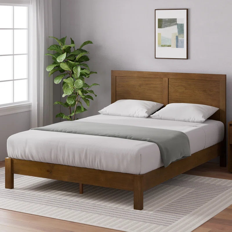 Beacsfield Wood Platform Bed with Headboard