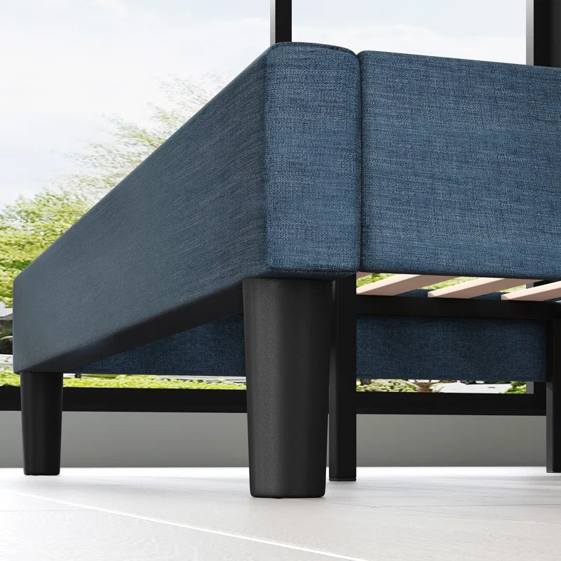 Eleonora Upholstered Bed Frame with Button-Tufted Headboard