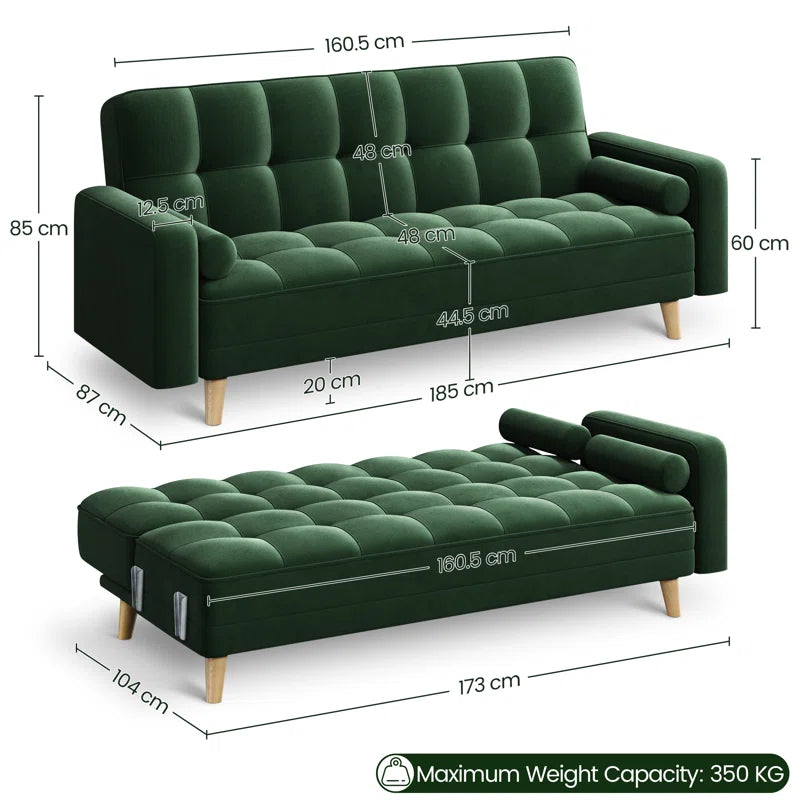 Moda Form 185Cm Square Arms Sofa Bed