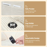 Oversized Cloud Chaise Lounge with Cup Holders & Side Pocket, No Assembly Required, Corduroy