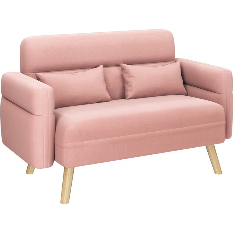 Modern Fabric Sofa Couch 2 Seater Sofa Upholstered Loveseat