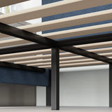 Eleonora Upholstered Bed Frame with Button-Tufted Headboard