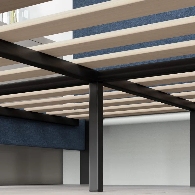 Eleonora Upholstered Bed Frame with Button-Tufted Headboard