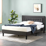 Allenwood Upholstered Bed Frame with Button Tufted Headboard
