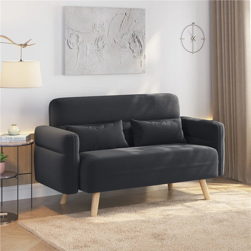 Modern Fabric Sofa Couch 2 Seater Sofa Upholstered Loveseat