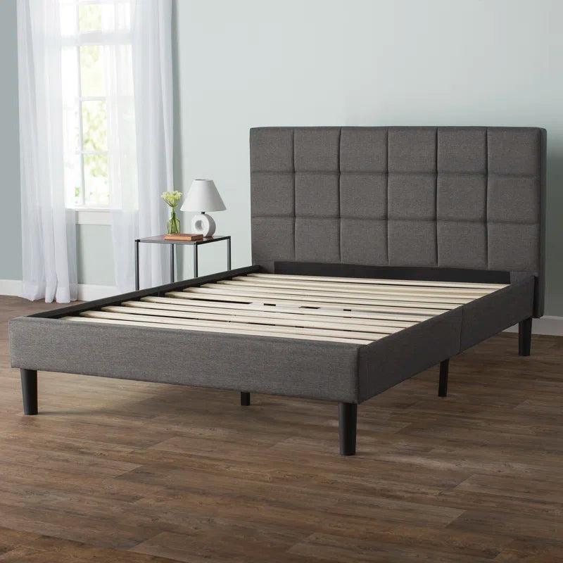 Cardington Upholstered Bed Frame with Square Tufted Headboard