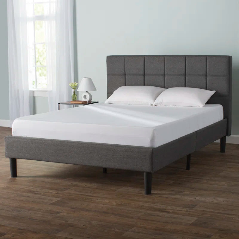 Cardington Upholstered Bed Frame with Square Tufted Headboard