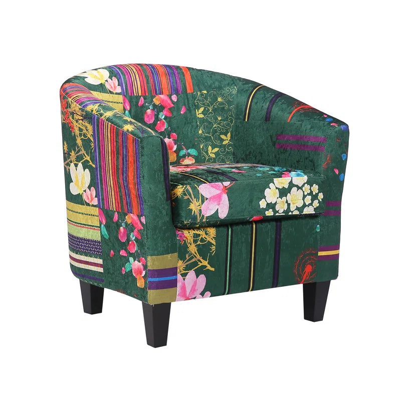 Angelice Multicoloured Patchwork Accent Tub Chair