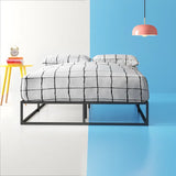 Dekker Metal Platform Bed with Wooden Slat Support 25Cm/10In Height
