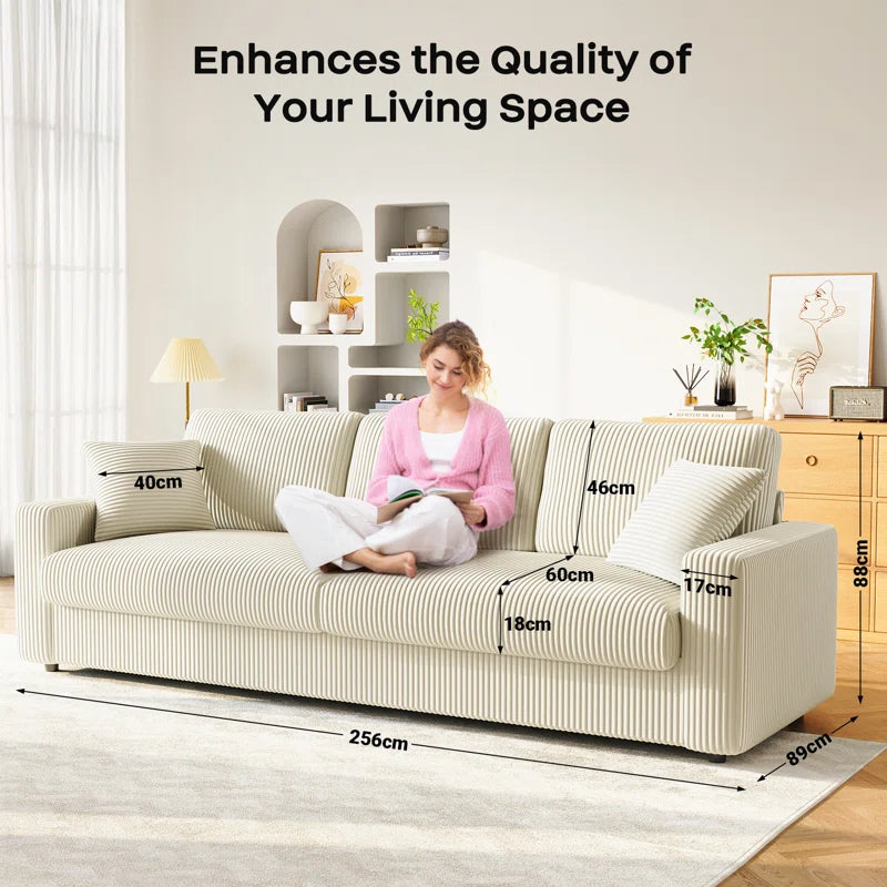 4 Seater Corduroy Sofa