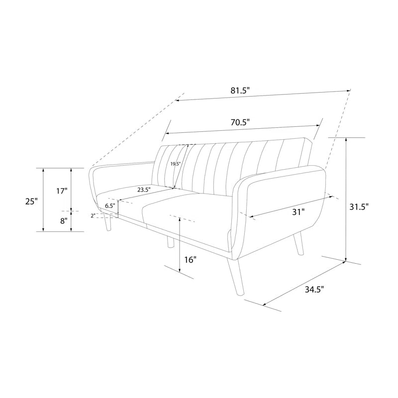 Gaugain 3 Seater Clic Clac Sofa Bed