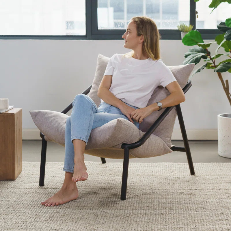 Lizetta Sling Chair - Accent Chari with Plush Foam Cushioning - Durable Steel Frame & Soft Fabric Upholstery - Award-Winning Modern Accent Chair - Easy Assembly