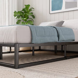 Dekker Metal Platform Bed with Wooden Slat Support 25Cm/10In Height