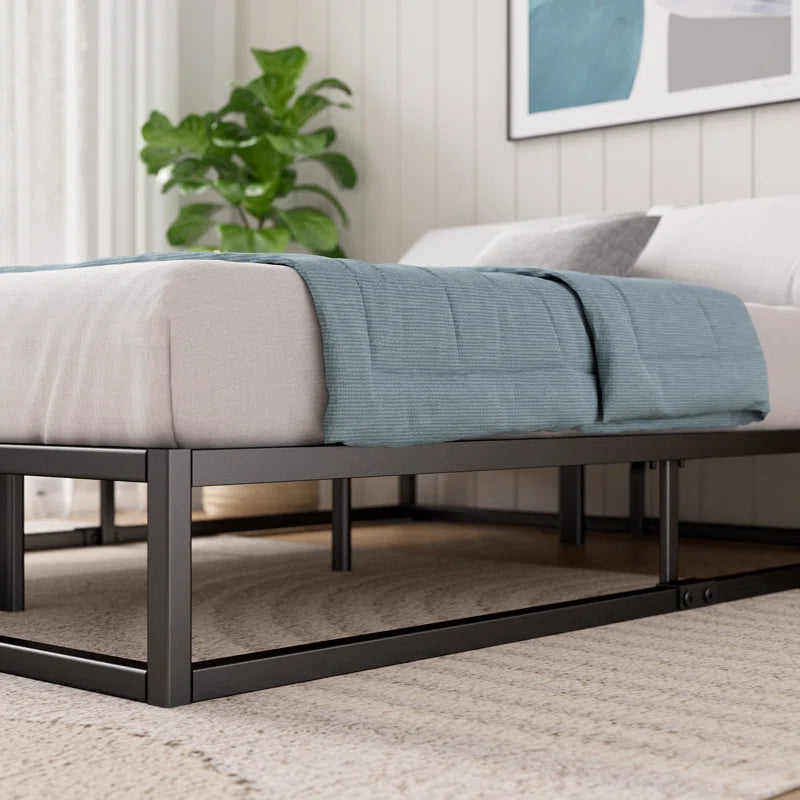 Dekker Metal Platform Bed with Wooden Slat Support 25Cm/10In Height