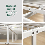 Corbe Modern Metal Bed Frame with Heavy Duty Steel Slat Support
