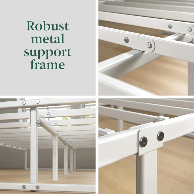 Corbe Modern Metal Bed Frame with Heavy Duty Steel Slat Support