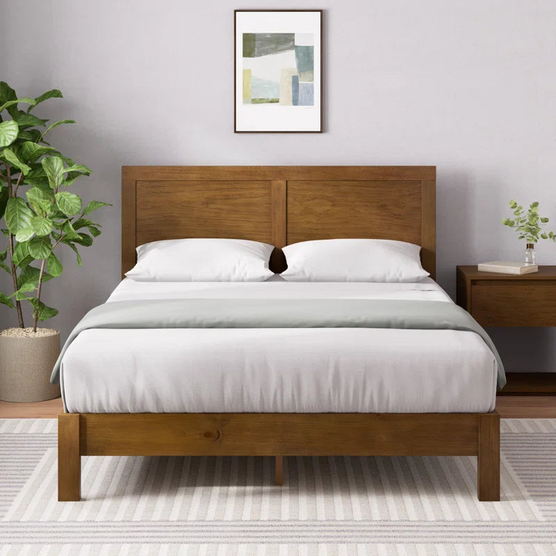 Beacsfield Wood Platform Bed with Headboard