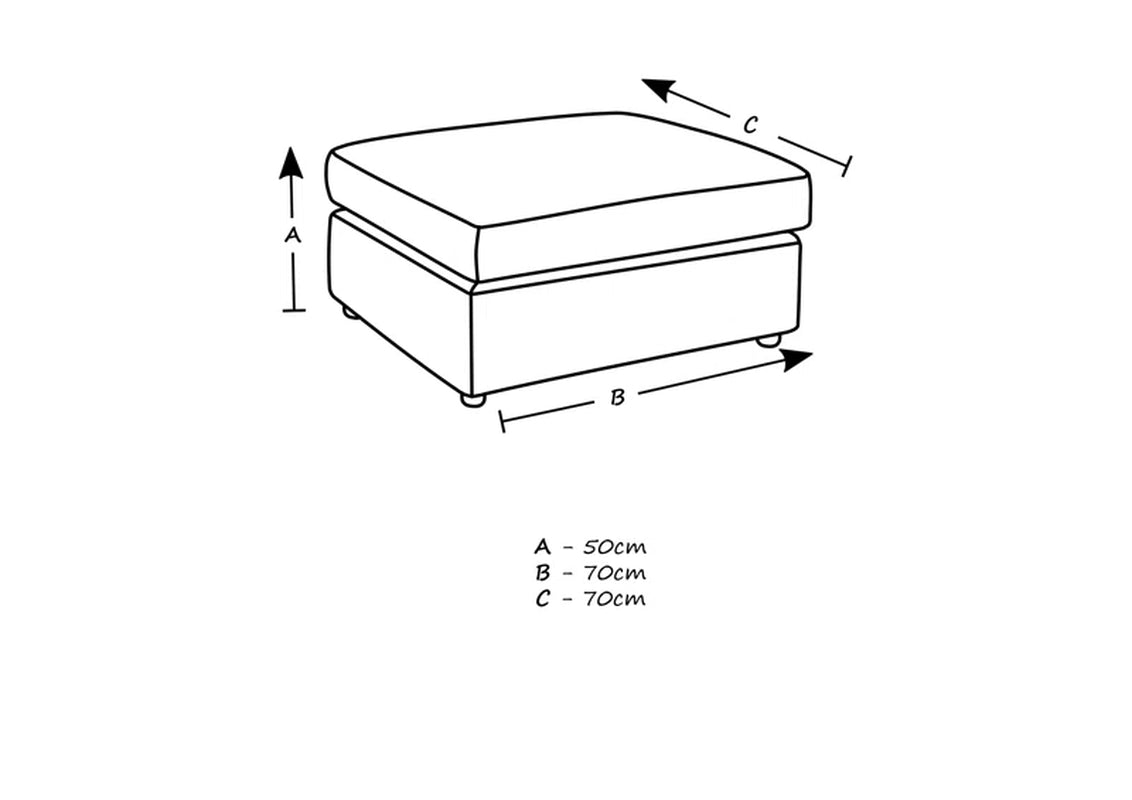 Moana 3 - Piece Upholstered Corner Sofa Chaise with Ottoman