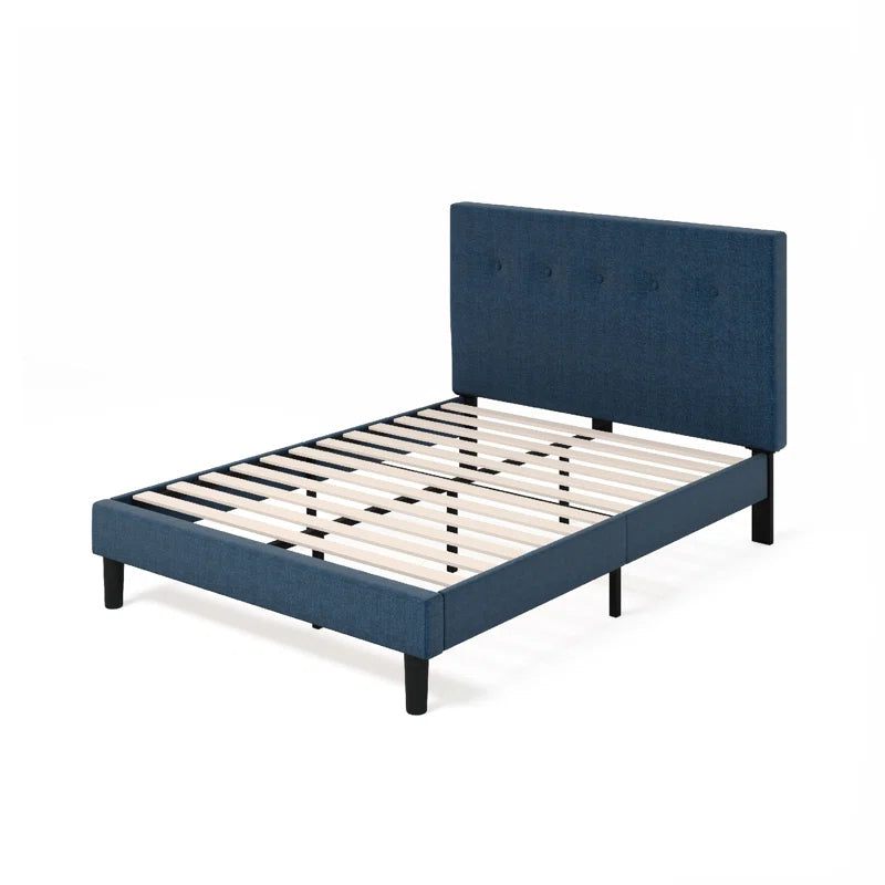 Eleonora Upholstered Bed Frame with Button-Tufted Headboard