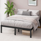 Barbieri Modern Metal Platform Bed Frame with Heavy Duty Steel Slat Support