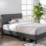 Cardington Upholstered Bed Frame with Square Tufted Headboard