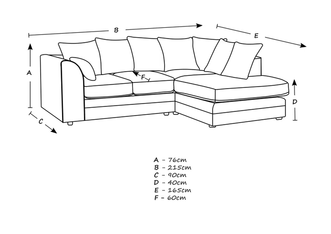 Moana 3 - Piece Upholstered Corner Sofa Chaise with Ottoman