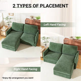 180Cm 2 Seat Area Corduroy Corner Sofa