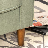 Floman Mid-Century Modern Upholstered Sofa - Button-Tufted Fabric Comfort Seat - Sturdy Frame with Supportive Foam Cushions - Durable & Stylish Sitting - Easy Assembly