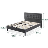 Allenwood Upholstered Bed Frame with Button Tufted Headboard