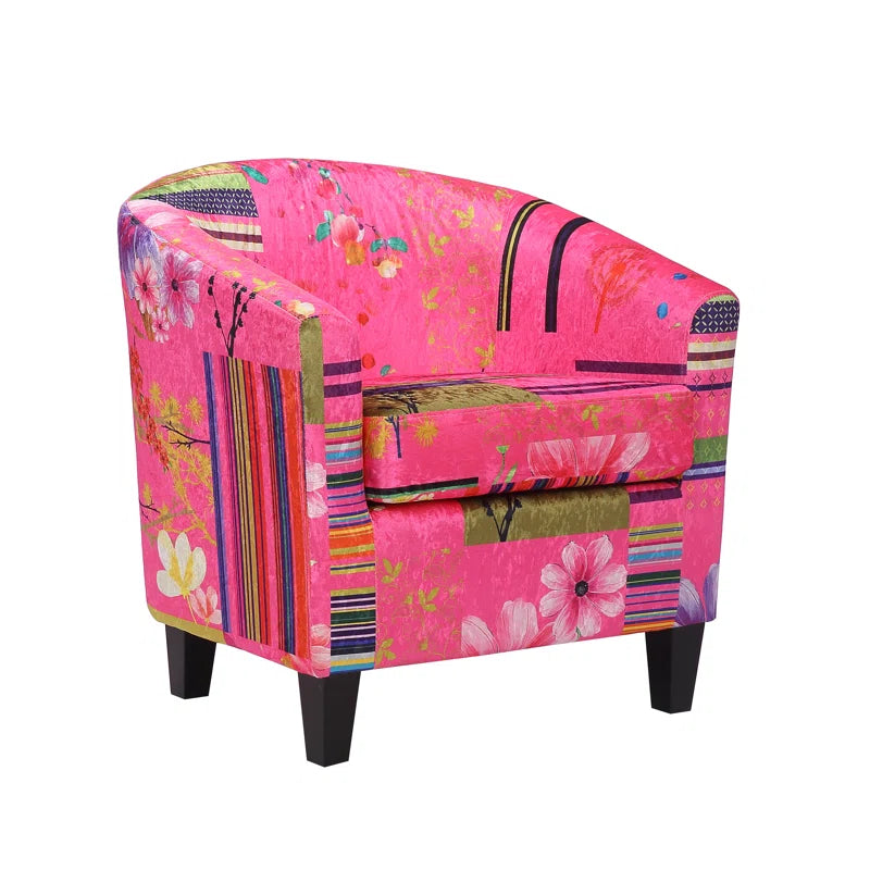 Angelice Multicoloured Patchwork Accent Tub Chair