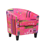 Angelice Multicoloured Patchwork Accent Tub Chair