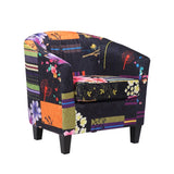 Angelice Multicoloured Patchwork Accent Tub Chair
