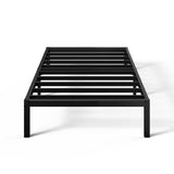 Barbieri Modern Metal Platform Bed Frame with Heavy Duty Steel Slat Support