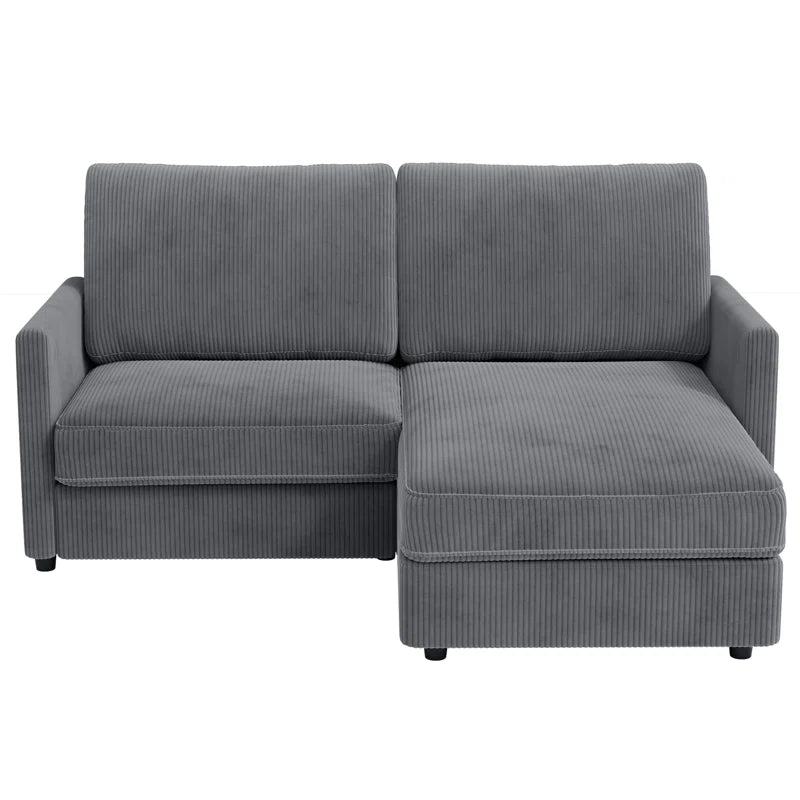 180Cm 2 Seat Area Corduroy Corner Sofa