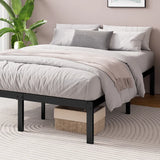 Barbieri Modern Metal Platform Bed Frame with Heavy Duty Steel Slat Support